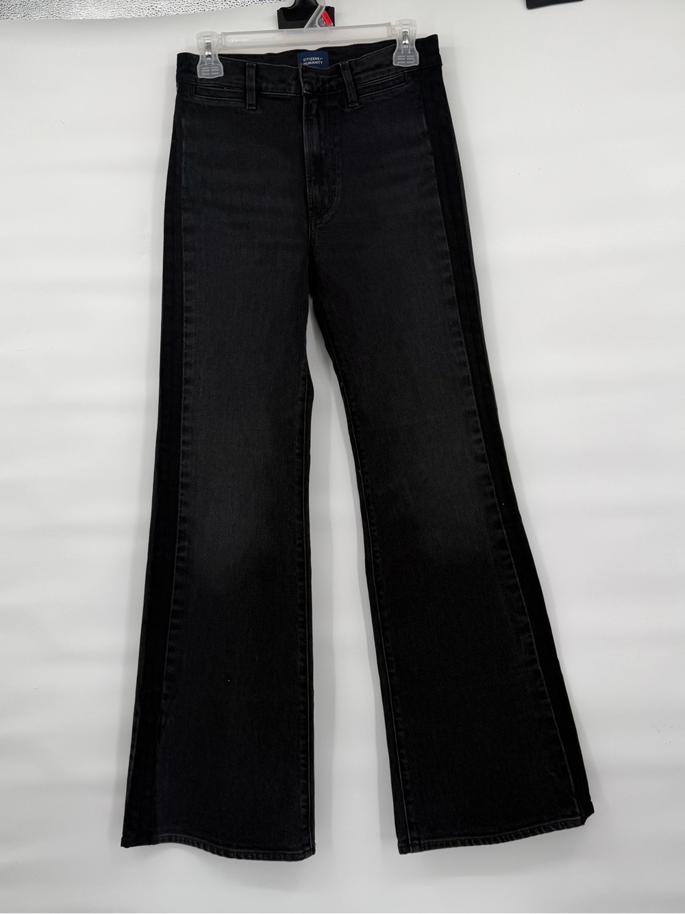 Citizens of Humanity nwot Kimberly welt trouser vintage black tuxedo stripe